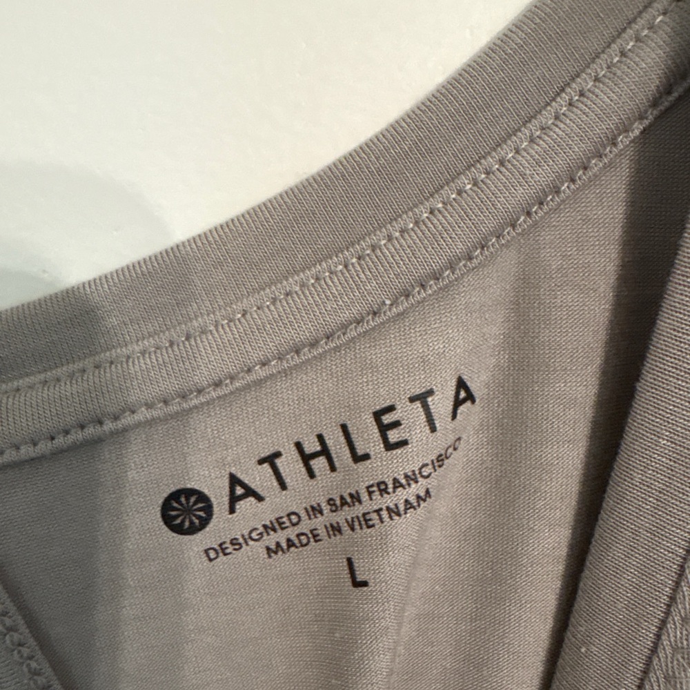 Athleta Taupe Essence Relaxed Muscle Tee - Picture 2 of 3